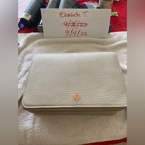 Medium Dagne Dover Andra crossbody purse in Bone color